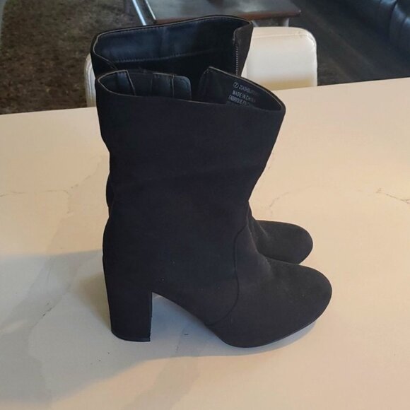 GEORGE Black size 7 heeled boots - Picture 1 of 4